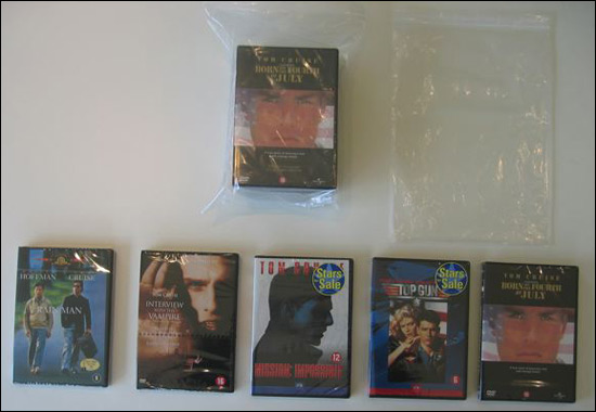 DVD boxes campaign: five DVD boxes for each famous actor were assembled, packaged and palletised