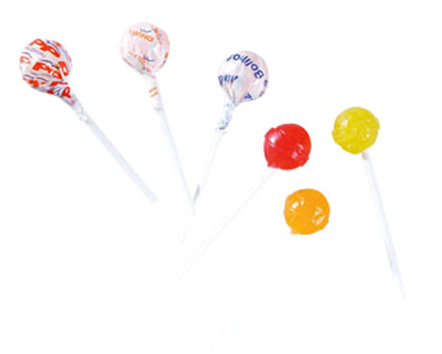 Round lollies, diameter 22 mm x 90 mm