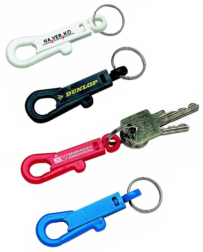 Plastic key-rings, overprinting possible