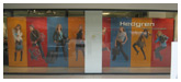 Deze winkelbanner is te bezichtigen op Trade Mart in Brussel