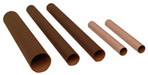 Cardboard cases in various formats: diameter and length, two fastener caps included